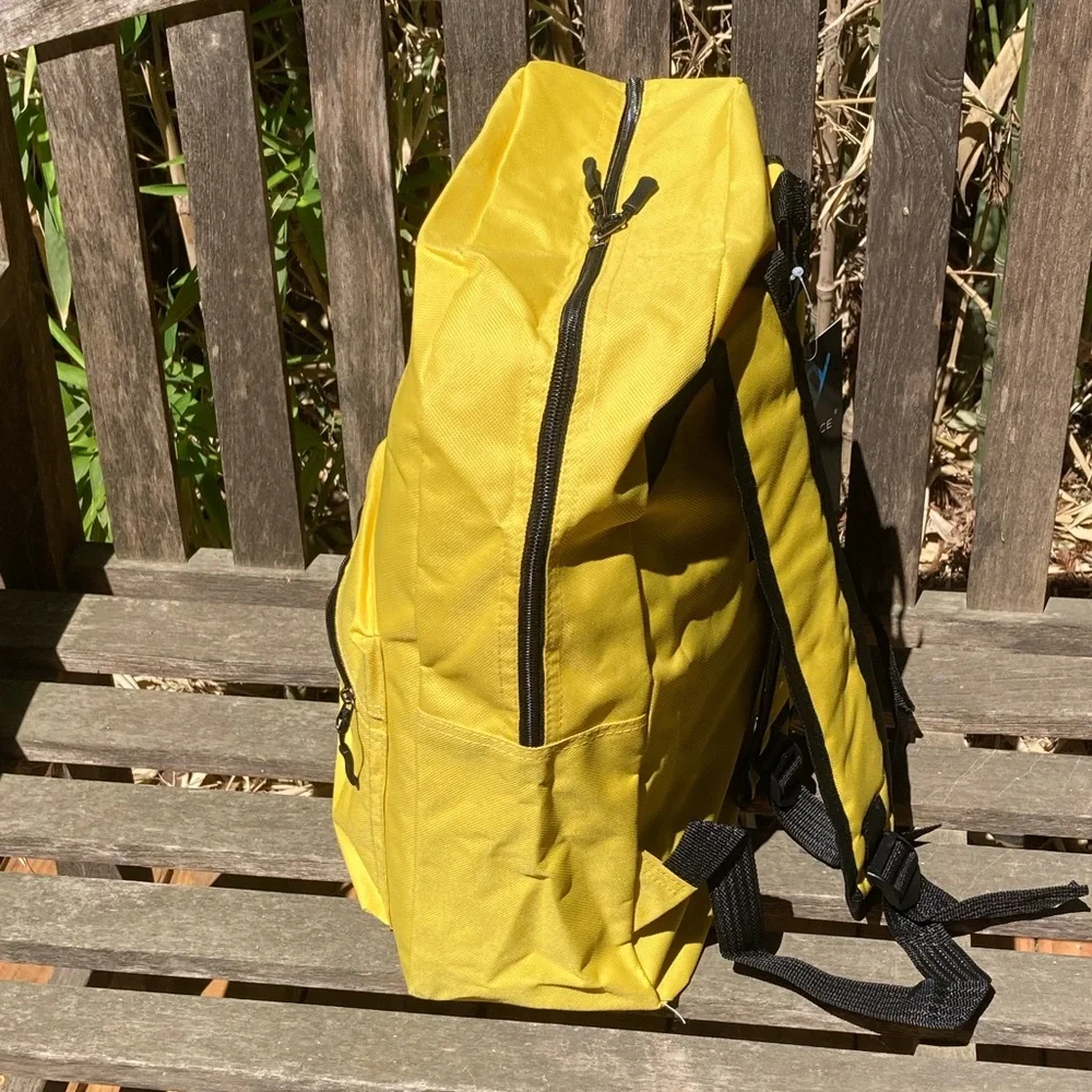 Yellow Backpack with Black Trim New